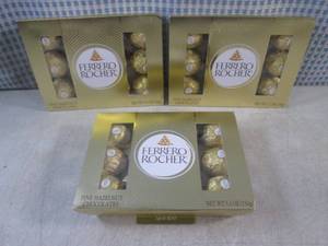 lot 174 image: (B-2) 3 Packages of Ferrero Rocher ...