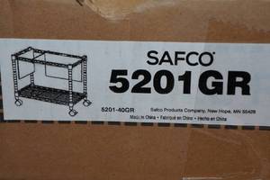 lot 5 image: Safco Wire Mobile File Cart with Swivel Wheels - Gray