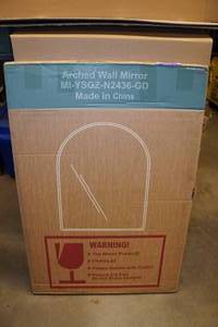 lot 28 image: Gold Arched Wall Mirror - 24x36