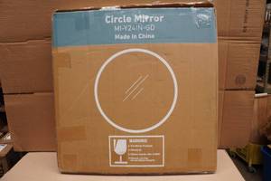 lot 60 image: 24 Gold Circle Mirror