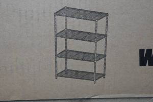 lot 79 image: 4-Tier Metal Shelf - Black