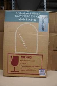 lot 86 image: Gold Arched Wall Mirror - 22x30