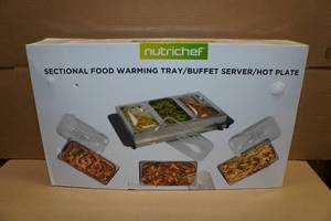 lot 93 image: Nutrichef Sectional Food Warming TrayHot Plate