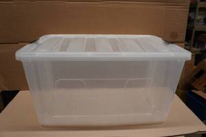 lot 105 image: Large Clear Storage Bin