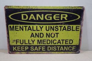 lot 183 image: Vintage Style Metal Sign - Danger
