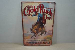 lot 184 image: Vintage Style Metal Sign - Gold Rush Days