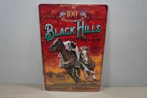 lot 185 image: Vintage Style Metal Sign - Black Hills