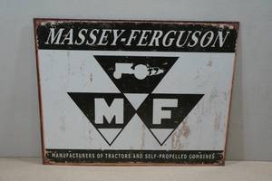 lot 249 image: Massey-Ferguson Vintage Metal Sign