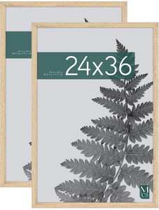 lot 101 image: Set of Two Studio Gallery Frames - 12x18 Natural Woodgrain