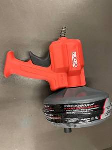 RIDGID EZ Spin Drain Snake - 25 ft 14in Cable AutoFeed