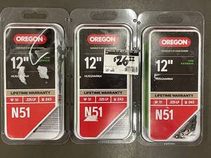 Oregon N51 12-Inch Low Kickback Saw Chain - Husqvarna Compatible