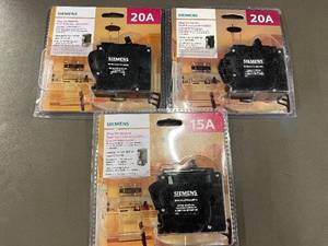 Siemens Plug-On Neutral AFCIGFCI Circuit Interrupter 15A & 20A - 3-Pack