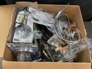 Large Box of Faucets and showerheads and parts