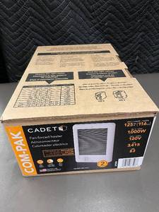 Cadet CSC101TW Com-Pak Fan-Forced Heater 1000W 120V - 125 sq ft
