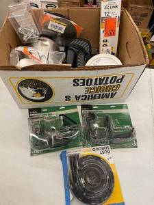 Box of Various light and hooks etc