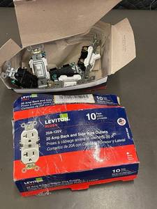 Leviton 20A-125V Back & Side Wire Outlets - 10-Pack plus 5 Switches
