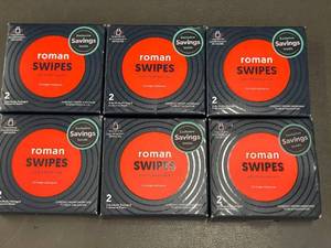 NH 1 - Roman Swipes Endurance Wipes 2-Pack - Benzocaine 4% - 6 Boxes