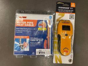 Frost King Electric Water Pipe Heat Cable (3-7 ft) & Zircon HD55 Stud Finder