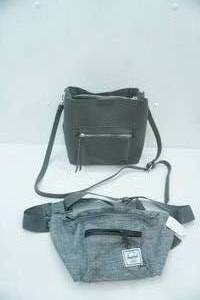 lot 3 image: NEW Grey Vegan Leather Hobo Handbag NEW The Herschel Supply Co. Hip Bag