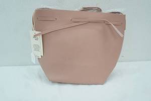 lot 4 image: NWT Kayla  Ava Vegan Leather Bucket Purse Bag. (light mauve)