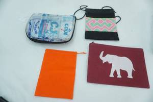 lot 9 image: NEWLIKE NEW Makeup Bags, Small Purse, Drawstring Bag