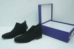 lot 64 image: NEW Vivaia Black Mesh Ankle Boot. Size 39