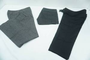 lot 131 image: 3ct Womens Dress Pants (2) and dress shorts (1). Very Good Condition