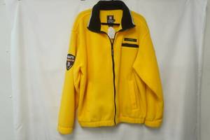 lot 186 image: Ralph Lauren Chaps Size L YellowBlack Fleece Zip-Up Sweatshirt