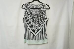 lot 207 image: Calvin Klein Size L whiteblacksage dress tank top