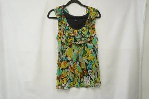 lot 208 image: Spence Size L dress tank top, floralblack print