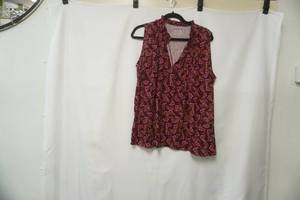 lot 211 image: Loft XL Maroon Floral Print Dress Tank Top