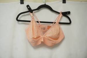 lot 256 image: NWT Peach Lace Bra. Size L