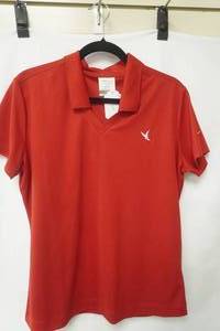 lot 283 image: Nike Golf Dri-Fit Womens Size L. Red Polo T-Shirt