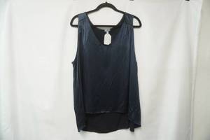 lot 297 image: Pj Harlow Size XL Navy Blue 75% rayon 25% satin faille