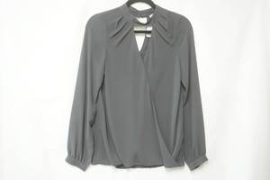 lot 314 image: Dark Grey Long Sleeve Dress Blouse. Size S. Standard brand