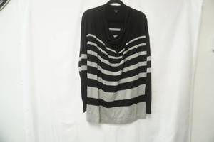 lot 324 image: Ann Taylor Size L blackgrey knit sweater wcowl neck (new condition)