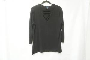 lot 341 image: Democracy Size S Long Sleeve Black Dress Shirt