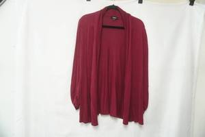 lot 353 image: Premier Studio Burgundy Cardigan. Size L. No Buttons