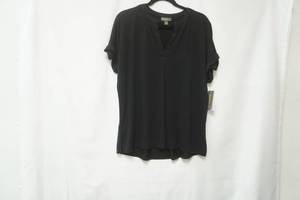 lot 367 image: NWT Style & Co. Size L black blouse