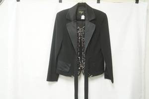 lot 435 image: Louise Ricci Size 10 Black Blazer wbead & jewel embellishment