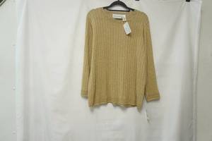 lot 453 image: NWT Alfred Dunner size S gold sweater