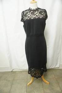 lot 490 image: Alison Andrews Black Lace Dress. (no size-1214)