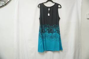 lot 591 image: Teal & Black Swim CoverDress New Condition. (no tag-Large)