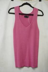 lot 656 image: asos design size 10 ribbed knit pink tank