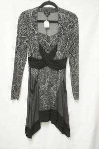 lot 724 image: Robin Chen Black Grey dress size 1