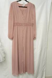 lot 728 image: Bar111 smocked waist maxi dress ,pink size large