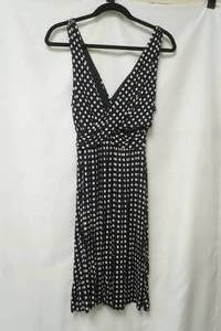 lot 742 image: NWT Loft Dress black  white pink design size mp