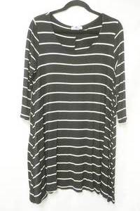 lot 760 image: Caralase black striped dress , size 