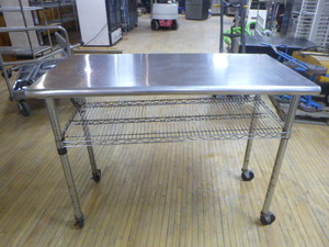 lot 14 image: Stainless Steel Top Work Table