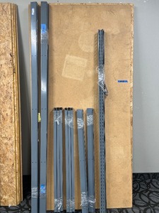 lot 3 image: Industrial Steel Warehouse Shelving Rack - Storage Unit #3 - CONTENTS NOT INCLUDED - 2 with 2 Tiers